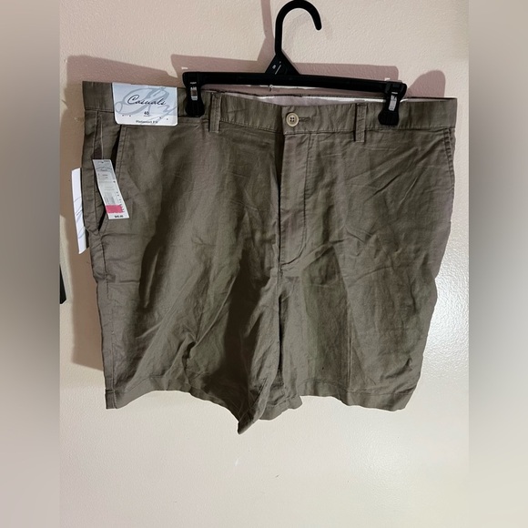 Casuals Roundtree & Yorke Size 40 Waist RELAXED FIT Brown Cotton New Mens Shorts - Picture 12 of 13